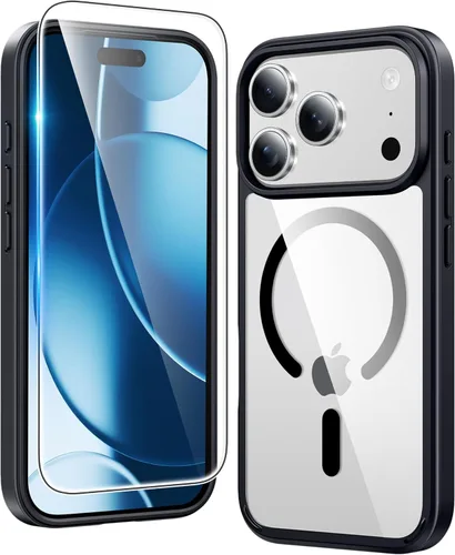 Miniatura 1694 de FNTCASE Funda para iPhone 13 Pro-Max: Fundas magnéticas transparentes compatibles con Magsafe Slim anti amarillamiento protección contra caídas