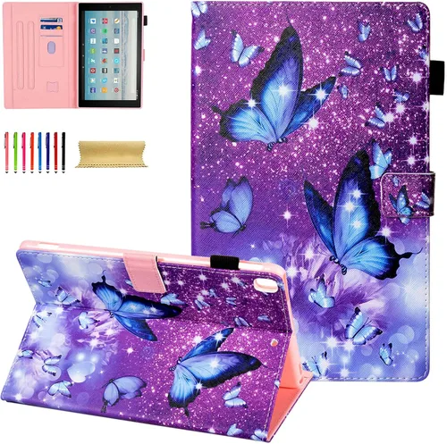 Miniatura 16 de Dteck Funda protectora de piel sintética con ranuras para tarjetas y función de soporte ajustable, para Samsung Galaxy Tab A7 de 10.4 pulgadas