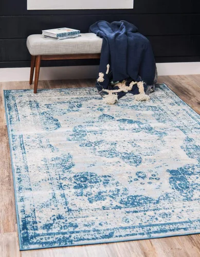 Miniatura 12 de Unique Loom Sofia Collection - Alfombra tradicional vintage, inspirada en Francia (7 pies x 10 pies, rectangular, negro/gris claro)