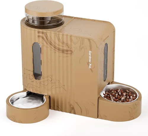 Gardner Pet Gravity Comedero Automático 2 en 1 para Mascotas, Comedero para Gatos de 0.8 Galones*2 y Conjunto Dispensador de Agua, Tazón de Agua