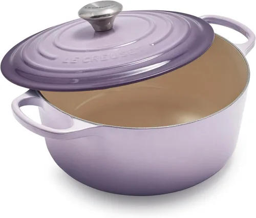 Miniatura 6 de Le Creuset Signature horno francés redondo de hierro fundido esmaltado, 7-1/4 cuartos de galón, Cacerola de hierro fundido 6.85 L, Marseille