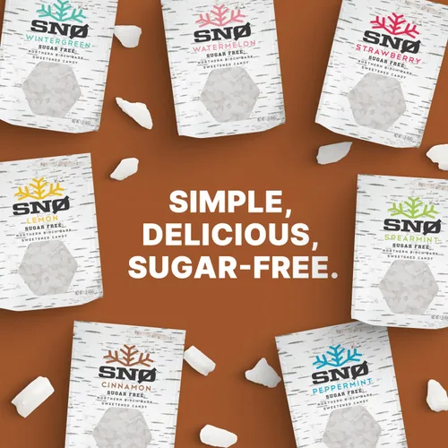 Miniatura 8 de SNØ Chips de caramelo de xilitol de canela Apoyo para la salud bucal Xilitol de abedul puro Sin azúcar, bajo en carbohidratos, apto