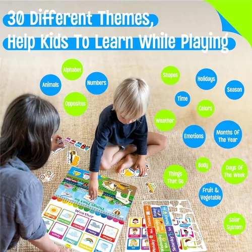 Miniatura 2 de Libro Ocupado Preescolar, Libro de Actividades de 30 Temas Diferentes, Juguetes Montessori de Aprendizaje Herramienta Educativa