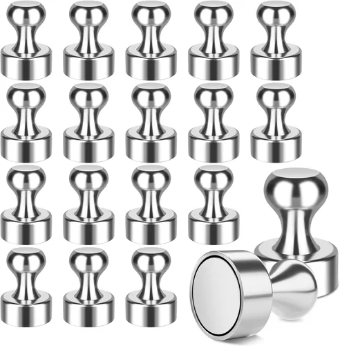 Miniatura 11 de FINDMAG Paquete de 16 imanes para refrigerador, imán de refrigerador, imanes pequeños para pizarra blanca, imán de neodimio fuerte, imán de tierras