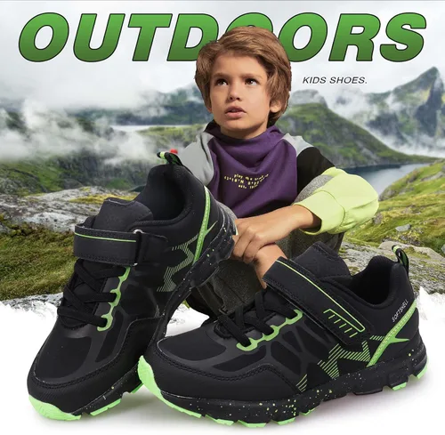 Miniatura 5 de UOVO - Zapatos deportivos para niños, tenis para niños, para senderismo, correr, impermeables, atléticas, para exteriores, antideslizantes, cómodos