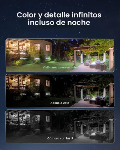 Miniatura 4 de Anona Cámaras de seguridad solar 4K inalámbricas para exteriores, alimentación permanente con panel solar, visión nocturna a color de 8 MP