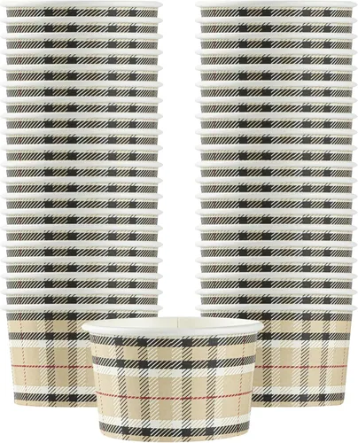 Miniatura 24 de Coppetta - Vasos de postre de 5 onzas, 50 tazas desechables para helado, tapas se venden por separado, cuencos de yogur congelado resistentes