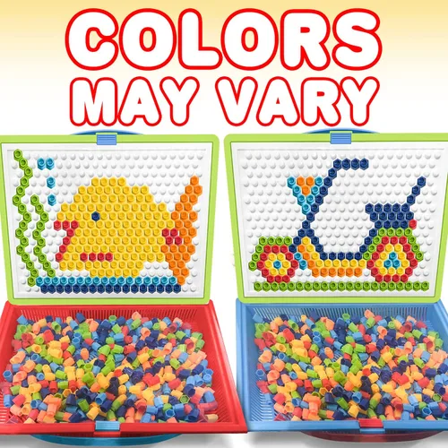 Miniatura 6 de ArtCreativity Rompecabezas de clavijas de hongos para niños con 10 desafíos, divertido juego de clavijas para niños, rompecabezas de hongos, juguete