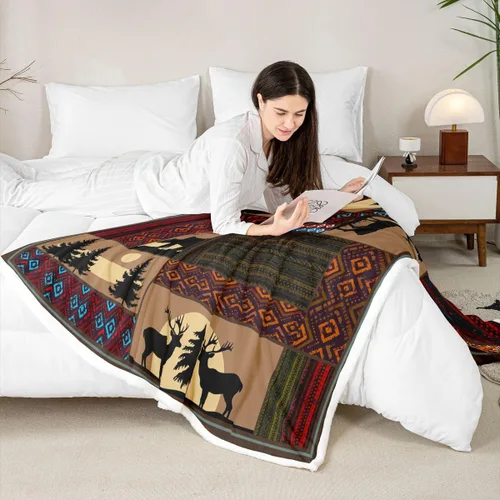 Miniatura 66 de Manta Throw con Estampado Egipcio Dorado Estilo Antiguo Egipto Manta Sherpa Patrón de Jeroglíficos del Antiguo Egipto Manta de Vellón para Niños