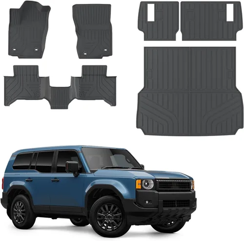 Miniatura 32 de Alfombrillas de Piso Compatibles con Ford Explorer 2020-2026 de 6 Asientos, Alfombrilla de Maletero, Forro de Carga TPE, Protector de Asiento