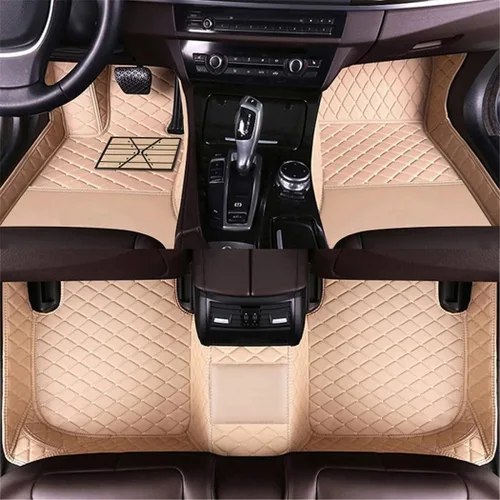 Miniatura 22 de JONGIA Alfombrillas personalizadas para el 98.6 % de los sedanes, deportivos, SUV, rojo y negro, almohadillas de cobertura completa, forro de cuero