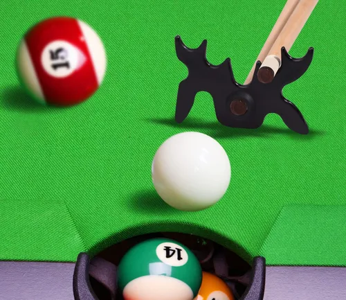 Miniatura 7 de GSE - Cabeza de puente portátil de plástico negro con cabeza de alce, cabeza de puente de taco de billar, accesorios para taco de billar para mesa
