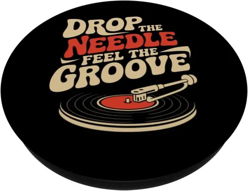 Miniatura 2 de Vinyl Record Collector Retro Music Turntable Lover PopSockets Adhesive PopGrip