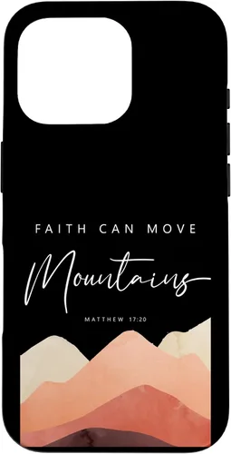 Miniatura 20 de iPhone 12/12 Pro Faith Can Move Mountains - Funda cristiana inspiradora Mateo 17 20