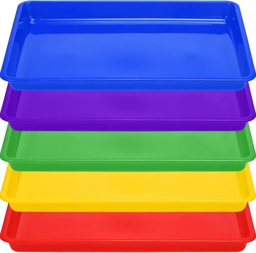 Miniatura 7 de Hoteam Bandeja organizadora de almacenamiento plana, bandeja de papel para aula, organizador de archivos apilable de plástico para escuela, oficina