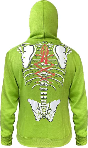 Miniatura 7 de Skylinewears Sudadera con capucha para hombre, diseño de calavera de esqueleto, disfraz de Halloween