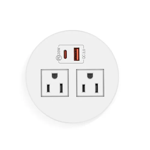 Miniatura 6 de Progressive Automations Ojal de escritorio de pie de 3.5 pulgadas de diámetro para agujero de 3.15 pulgadas, organizador de cables redondo, Negro