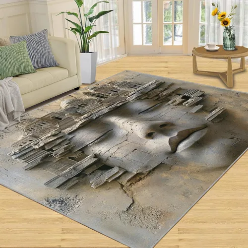Miniatura 21 de Girl Horse Rugs for Bedroom, Horse Area Rug, Animal Rugs for Living Room, Indoor Non-Slip Rug, Machine Washable Carpet for Front Entrance Floor