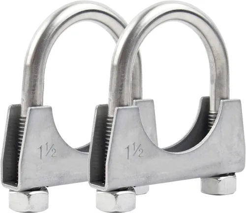 Miniatura 13 de Abrazadera de escape de perno en U de 1,5 pulgadas, abrazadera resistente del silenciador