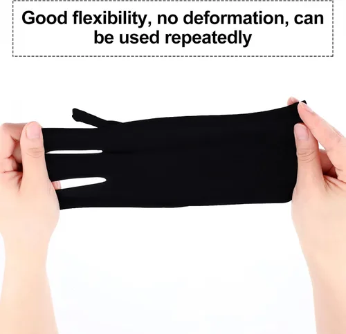 Miniatura 4 de Syhood 3 pares de guantes de luz UV para lámpara de uñas de gel, guantes de manicura, guantes anti UV sin dedos, protegen las manos de la lámpara
