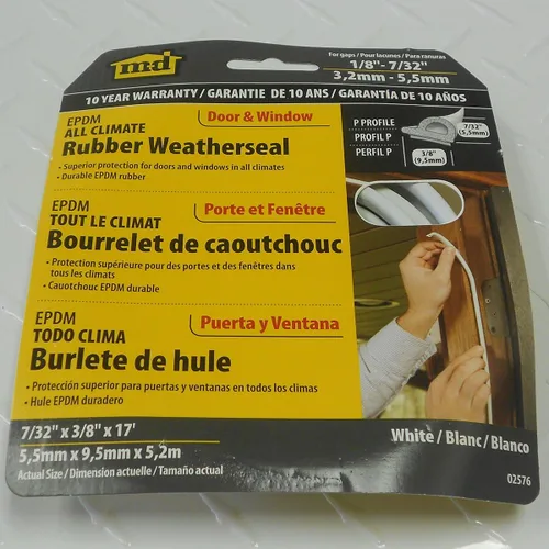 Miniatura 8 de Tiras de sello de goma para todo clima EPDM P Sección de goma - MD Building Products 02576