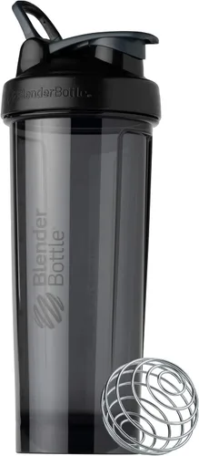 Miniatura 2 de BlenderBottle - Botella mezcladora serie Pro ideal para batidos de proteínas y bebidas de preentrenamiento, 32 onzas, color negro y azul cerúleo