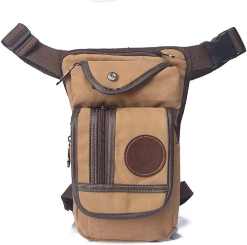 Hebetag Bolsa de lona para piernas al aire libre para hombres y mujeres táctica militar motocicleta ciclismo multi-bolsillo cintura riñonera bolsa