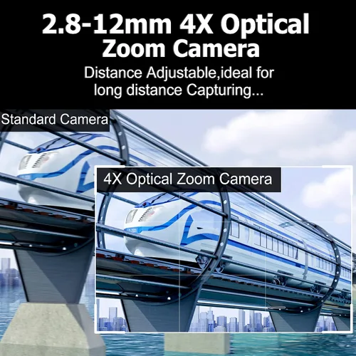 Miniatura 2 de 260fps Variable Focus Camera 2.8-12mm 4X Optical Zoom Webcam, 1080P Varifocal Web Cam Manual Zoom Lens Webcamera,Raspberry Pi Windows Mac Vari-Focus