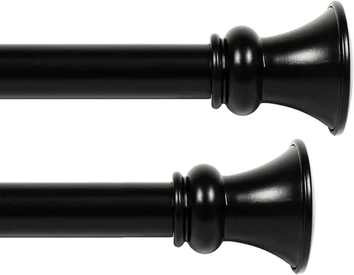 Miniatura 10 de Deco Window - Varilla ajustable para cortinas para ventanas de 18 a 44 pulgadas, poste de hierro de 1 pulgada extendible de alta resistencia