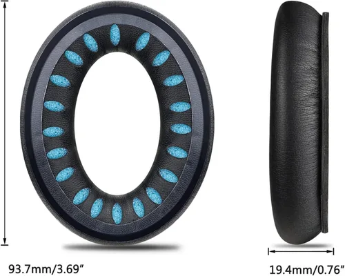 Miniatura 3 de SOULWIT Almohadillas de cuero de proteína de repuesto para auriculares Bose Triport 1 (TP-1), Triport 1A (TP-1A), auriculares alrededor de la oreja