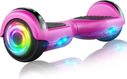 Miniatura 10 de SISIGAD Scooters for Kids Ages 7-12, with Built-in Bluetooth Speaker and 6.5" Colorful Lights Wheels, Safety Certified Self Balancing Scooter H4-rosa