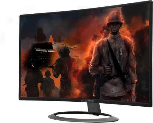 Miniatura 13 de Sceptre 27 pulgadas Pantalla curva LED 75Hz LED C278W-1920R Full HD 1080P puerto de pantalla HDMI, parlantes VGA, Ultra Thin Metal Black, 1800R