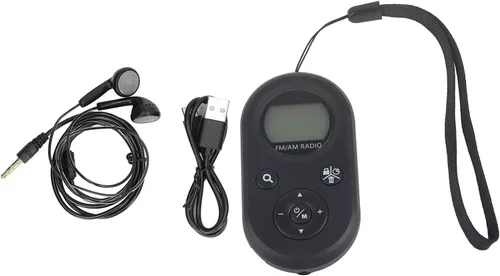 Miniatura 9 de Radio AM FM, mini radio de sintonización digital, radio estéreo portátil con auriculares, 76 a 108 MHz FM 520/522 a 1710 KHz AM para senderismo