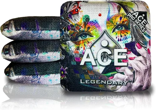 Miniatura 7 de Legendario Bolsos Cornhole ACE Pro + Kits PRO De doble lado, resbaladizos y pegajosos para todo clima Bolsa de descanso opcional y estuche