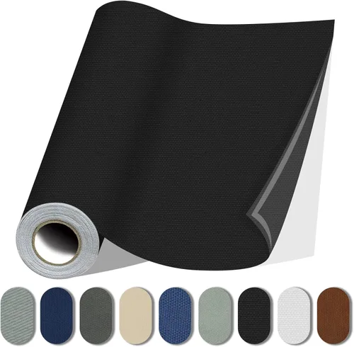 Miniatura 9 de Parches de Reparación de Tela, Cinta de Reparación de Lino Autoadhesiva Duradera de 17X79 Pulgadas, Parches de Tela DIY de Gran Tamaño para Sofá