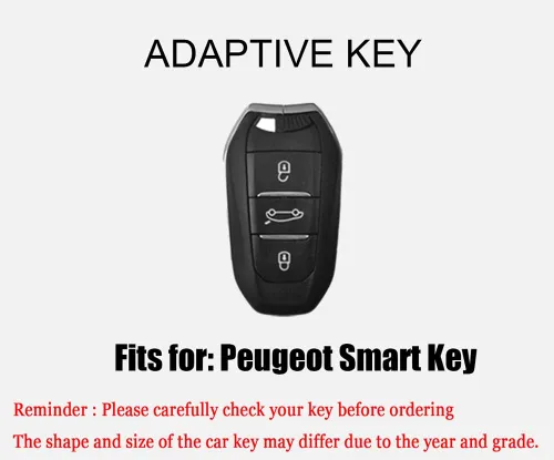 Miniatura 2 de Funda para llavero de automóvil con textura de cuero de aleación para Peugeot Citroen Picasso Elysee 308 407 3085 5008 C3 DS5 DS6 Funda para llave