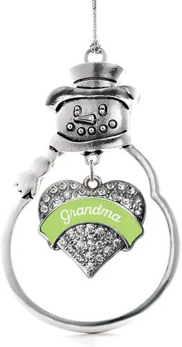 Miniatura 49 de Inspired Silver - Big Sis - Adorno de Navidad plateado - Adorno de árbol de Navidad con dije de corazón con circonita cúbica - Decoración colgante