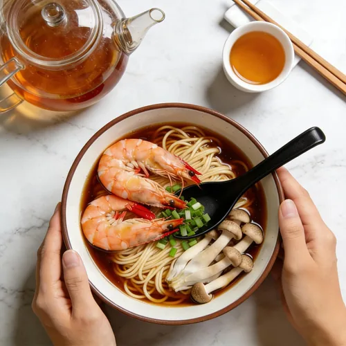 Miniatura 8 de Kyraton Juego de 24 cucharas de sopa asiática con mango largo fácil de sostener, cuchara japonesa de plástico irrompible para ramen, wonton chino