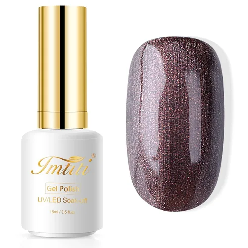 Miniatura 11 de Esmalte de uñas en gel color rojo oscuro, 1 unidad, 0.5 onzas líquidas, color rojo marronado, esmalte de remoción UV LED, arte de uñas/salón de rojo