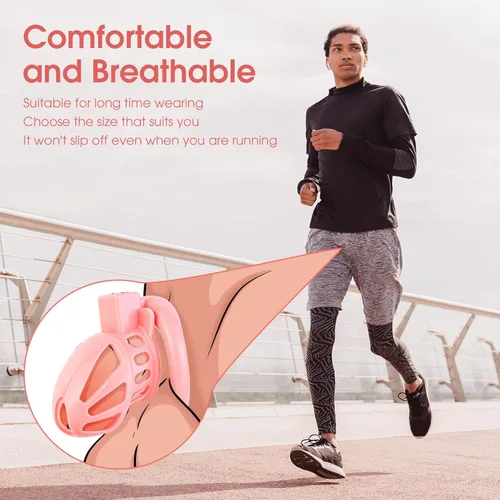 Miniatura 7 de UTIMI - Jaula de castidad para hombre con dispositivo de castidad – Jaula de castidad ligera con bloqueo invisible vertical para hombres con 4