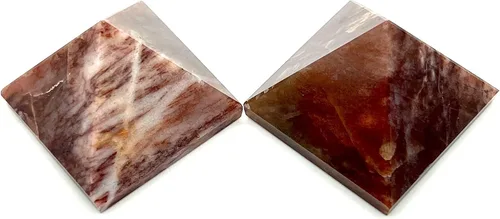 Miniatura 5 de Pirámide de piedras preciosas energizadas de aproximadamente 1.75 a 2 pulgadas – Cristales curativos Reiki – Lapislázuli cuarzo verde jade fluroita
