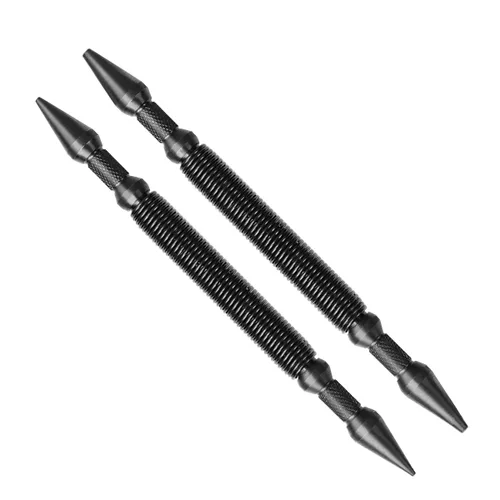 Juego de 2 piezas de botador de clavos de doble cabeza, botador de clavos de doble cabeza, punzón perforador central con resorte, herramienta de