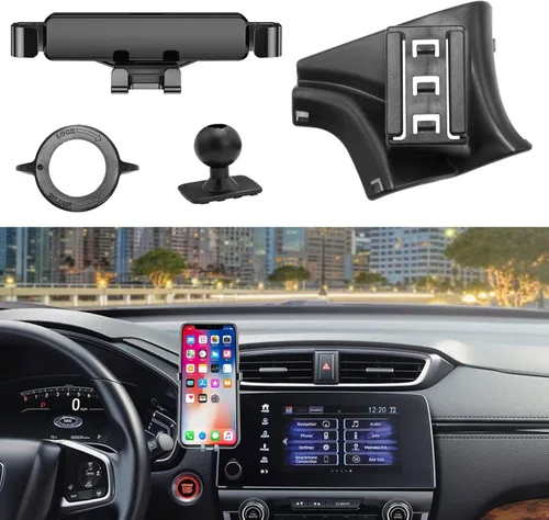 Miniatura 14 de Compatible con soporte para teléfono Honda Civic 2016-2021, ranura de luz de peligro de montaje, para soporte de teléfono Civic Air Vent de 10ª