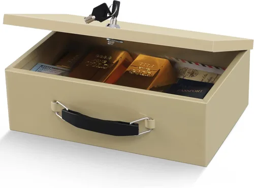 Miniatura 12 de xydled Caja Fuerte Resistente al Fuego Caja Fuerte con Cerradura de Llave para Almacenamiento de Seguridad en Casa y Oficina de Objetos de Valor