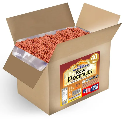 Miniatura 13 de Cacahuetes Rani, enteros crudos con piel (sin cocer, sin sal) 80 onzas (5 libras) 5.0 lbs a granel ~ Todo natural Vegano Kosher Apto