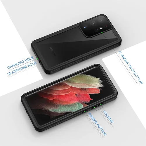 Miniatura 6 de Lanhiem - Funda para Samsung Galaxy S21, Funda Impermeable y a Prueba de Polvo IP68 con Protector de Pantalla Integrado, Funda Protectora