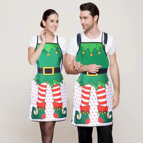 Miniatura 3 de Lvydec Delantal de cocina de Navidad, 1 Paquete