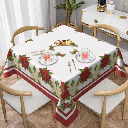 Miniatura 21 de AGAYNA 4th of July Tablecloth Round 60 Inch Blue Red White Patriotic Stars Table Cloth,Stain Resistance Independence Day Holiday Table Covers for