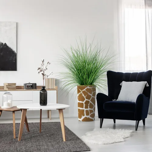 Miniatura 11 de Árbol artificial en maceta contemporánea, palmera tropical areca artificial de seda para decoración del hogar en interiores y exteriores, altura