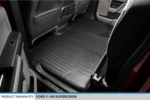 Miniatura 4 de SMARTLINER Juego de alfombrillas de piso de ajuste personalizado de 2 filas compatibles con Ford F-150 2015-2025